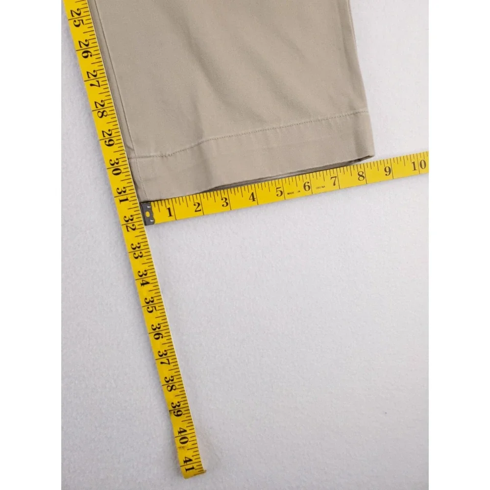 Polo Ralph Lauren Pants Mens 35x32*‎ Khaki Classic Fit Chino Flat Front Preppy